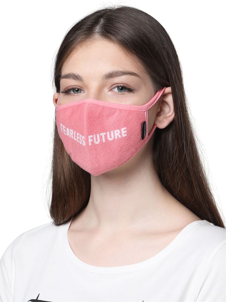 Vero Moda Women 3 Layer Self Design Protective Fashion Cloth Mask (Pack Of 2)