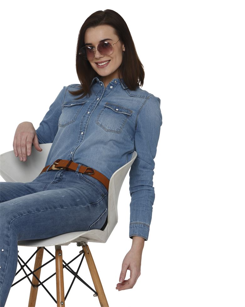 Vero Moda Women Casual Wear Denim Shirt