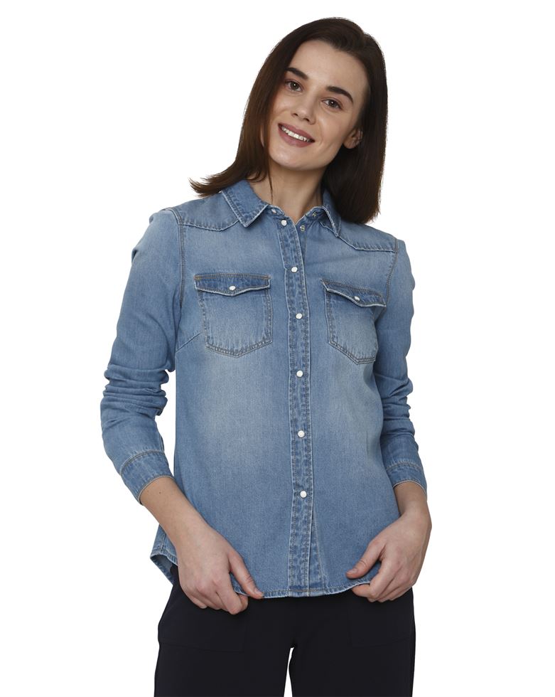 Vero Moda Women Casual Wear Denim Shirt