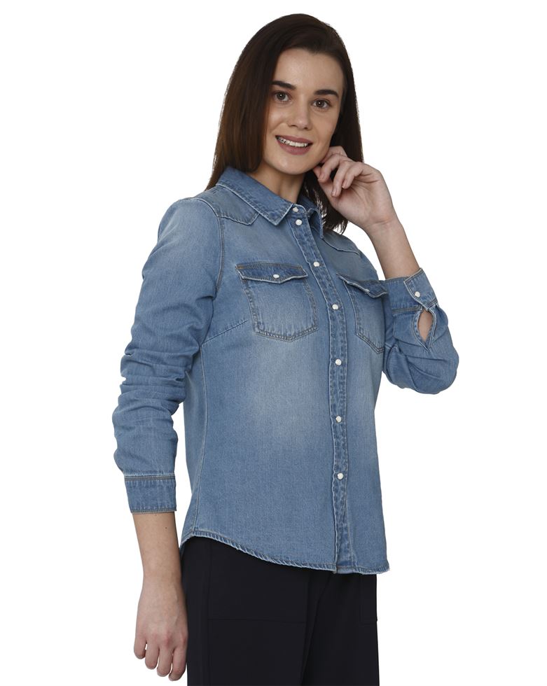 Vero Moda Women Casual Wear Denim Shirt