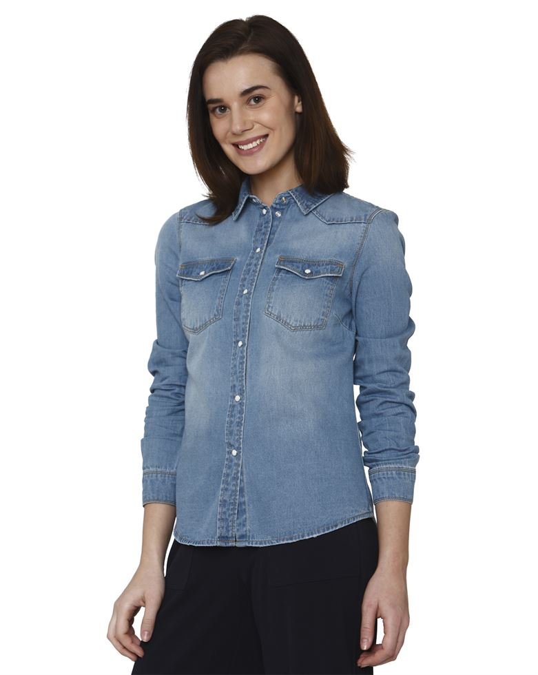 Vero Moda Women Casual Wear Denim Shirt